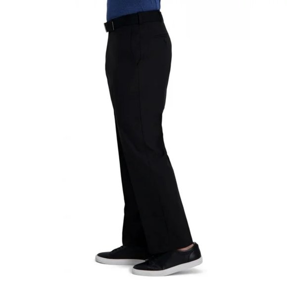 Haggar Men's Cool Right Classic Fit Flat Front Pants - 38 x 32 - Black - NWT - Picture 3 of 3